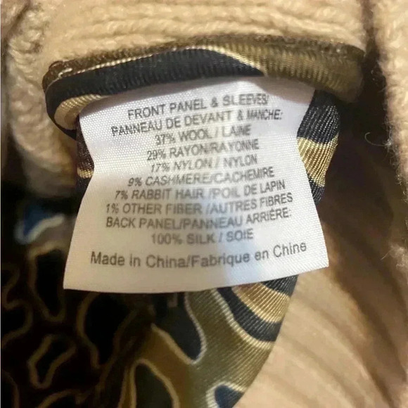 Tory Burch beige long sleeve scoop  neck cashmere blend sweater XS - Picture 5 of 6